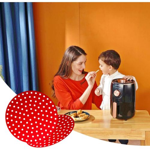  ikasus Reusable Air Fryer Liners a€“ 8 Inch Round, Non-Stick Silicone Air Fryer Mats Air Fryer Accessories For NINJA, GOURMIA, POWER XL, INSTANT POT, CHEFMAN, GOWISE