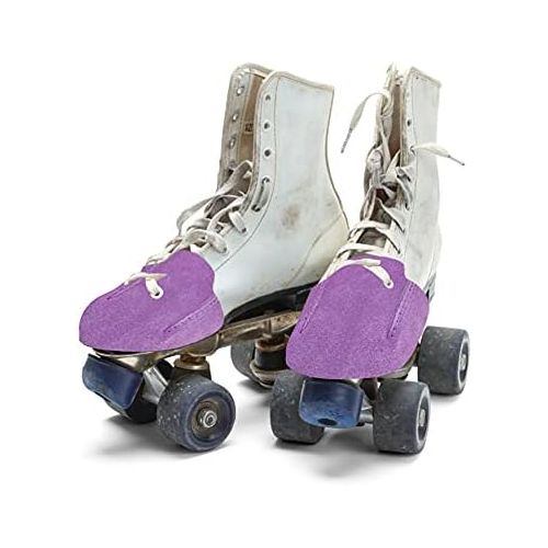  ikasus 1 Pair Roller Skate Toe Guards Toe Cap Protectors, Roller Skate Protectors,PU Leather Roller Skate Cap Accessories for Roller Skate, Anti-Friction Roller Skate Toe Cap Guard