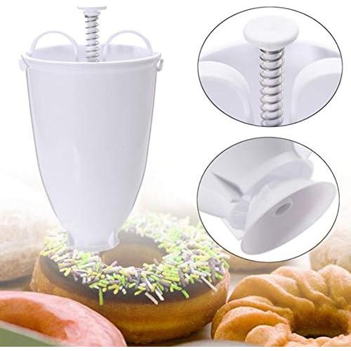  [아마존베스트]ikasus Donut Maker, Donut Backform, Plastic Donut Mould Dispenser Pfannkuchen Teigspender fuer Donuts, Donutmaker DIY Werkzeug Kueche Geback Backwaren Backwerkzeuge fuer koestliche Min