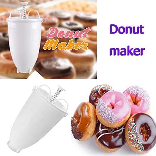  [아마존베스트]ikasus Donut Maker, Donut Backform, Plastic Donut Mould Dispenser Pfannkuchen Teigspender fuer Donuts, Donutmaker DIY Werkzeug Kueche Geback Backwaren Backwerkzeuge fuer koestliche Min