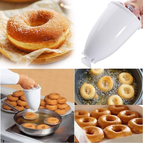  [아마존베스트]ikasus Donut Maker, Donut Backform, Plastic Donut Mould Dispenser Pfannkuchen Teigspender fuer Donuts, Donutmaker DIY Werkzeug Kueche Geback Backwaren Backwerkzeuge fuer koestliche Min