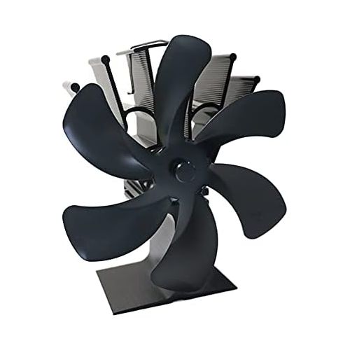  ikasus 6 Blades Heat Powered Stove Fan for Wood / Log Burner / Fireplace, Auto sensing Silent Wood Burning Fireplace Fans for Silent Operation Energy Saving Portable Fireplace Fan