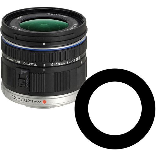  Ikelite Anti-Reflection Ring for Olympus M.Zuiko Digital ED 9-18mm f/4-5.6 Lens in Underwater Dome Port