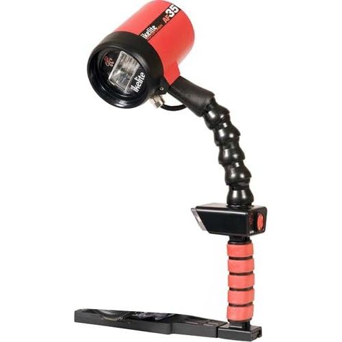  Ikelite 4035 Auto Flash AF35 Kit, Left Hand Flash Kit with Single Tray Guide, ISO 100, Feet: 28 Surface, 16 Underwater (Red)