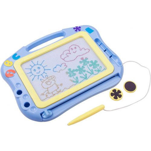  [아마존베스트]ikidsislands IKS86P [Travel Size] Color Magnetic Drawing Board for Kids, Doodle Board for Toddlers, Sketch Pad Toy for Little Girls (Pink)
