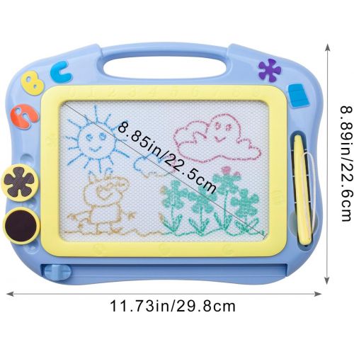  [아마존베스트]ikidsislands IKS86P [Travel Size] Color Magnetic Drawing Board for Kids, Doodle Board for Toddlers, Sketch Pad Toy for Little Girls (Pink)