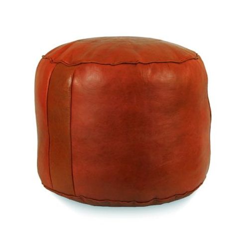  Ikram Design Tabouret Fez Round Leather Pouf