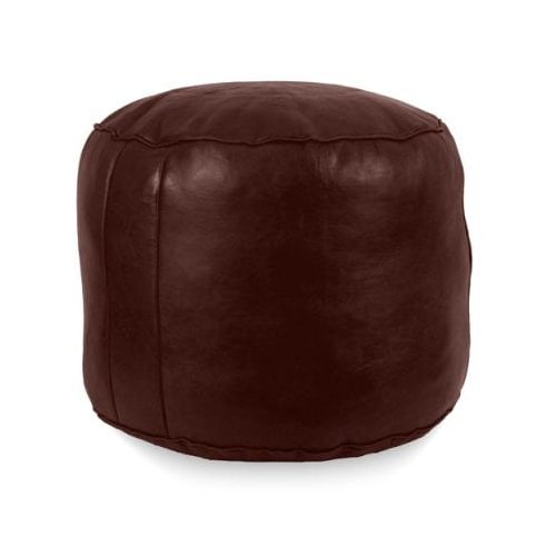  Ikram Design Tabouret Fez Round Leather Pouf