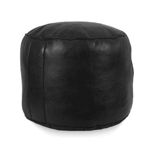  Ikram Design Tabouret Fez Round Leather Pouf