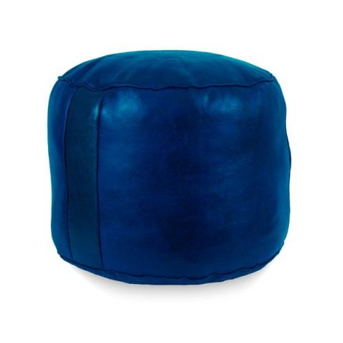  Ikram Design Tabouret Fez Round Leather Pouf