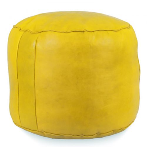  Ikram Design Tabouret Fez Round Leather Pouf