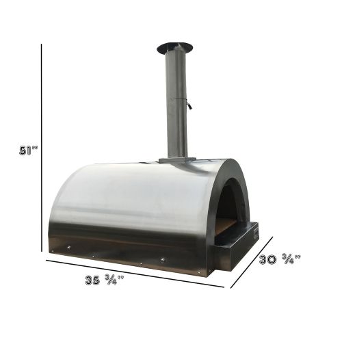  IlFornino ilFornino F- Series Mini Wood Fired Pizza Oven- Portable Stainless Steel