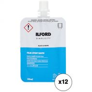 Ilford Simplicity Black and White Film Stop Bath (30mL, 12-Pack)