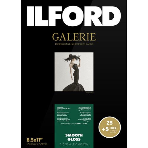  Ilford Galerie Smooth Gloss & Portfolio Bag Bundle (8.5 x 11