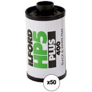 Ilford HP5 Plus Black and White Negative Film (35mm Roll Film, 36 Exposures, 50-Pack)
