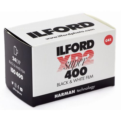  Ilford XP2 Super Black and White Negative Film (35mm Roll Film, 24 Exposures)