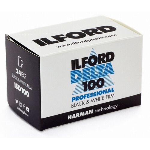  Ilford Delta 100 Professional Black and White Negative Film (35mm Roll Film, 24 Exposures)