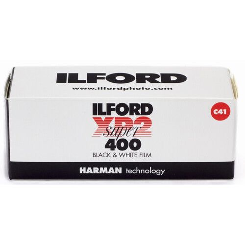  Ilford XP2 Super Black and White Negative Film (120 Roll Film)