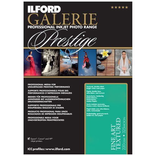  Ilford ILFORD 2002412 GALERIE Prestige Fine Art Textured - 13 x 19 Inches, 25 Sheets