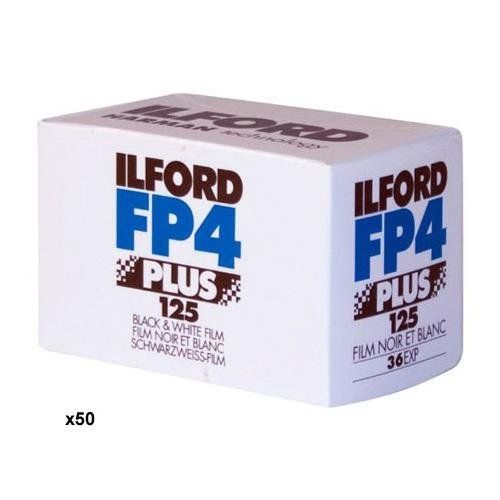  Ilford Ilford FP4 Plus Fine Grain Medium Speed Black and White Film, ISO 125, 35mm, 36 Exposures, Propack 50