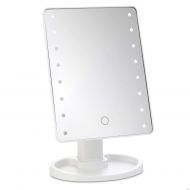 Illuminate White LED High Definition & Clarity Cosmetic Makeup Vanity Mirror with Touch Screen Dimming, 180° Adjustable Rotation, Portable Convenience for Bathroom or Travel