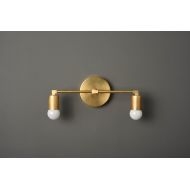 /IlluminateVintage Wall Sconce - Raw Brass - Mid Century - Modern - Industrial - Wall Light - Art Light - Bathroom Vanity - UL Listed [ARVADA]