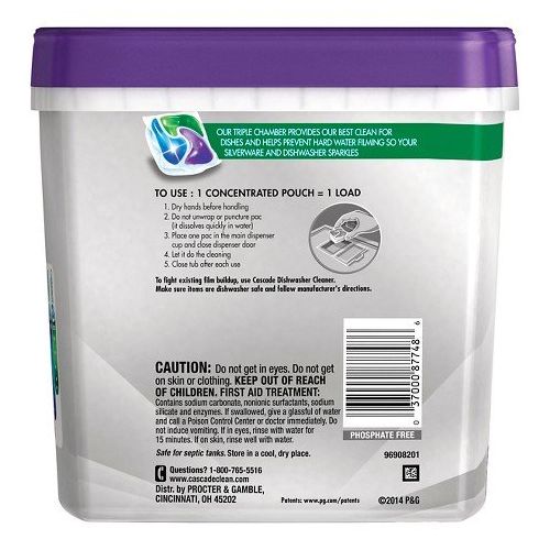  Illuminations Cascade Platinum ActionPacs Fresh Scent Dishwasher Detergent (64 Action Pacs)