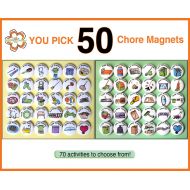 Ilostmyslipper YOU PICK 50 Chore Magnets. 1 Kids Activities To To List. Round Refrigerator Buttons Badges Lot. You Choose Your Own Custom Set.