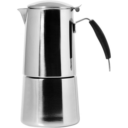  Ilsa Omnia Kaffeemaschine Espresso, mit Induktionsboden,Edelstahl, Silber, fuer 6 Tassen