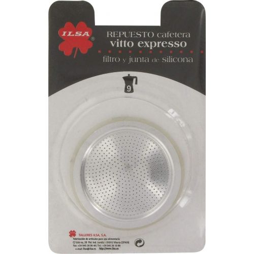  IlsaAluminium Vitto Expresso Kaffeemaschine, Silber 6 Tassen Zentimeter Silber