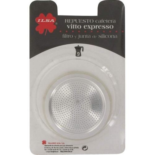  IlsaAluminium Vitto Expresso Kaffeemaschine, Silber 6 Tassen Zentimeter Silber