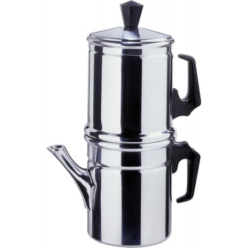  Ilsa Napoletana Kaffeemaschine, Aluminium, Silber, fuer 1 Tasse