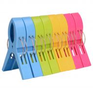 Ilyever ilyever 8 Pack Fashion Color Beach Towel Clips for Beach Chair or Pool Loungers on Your Cruise-Jumbo Size-Keep Your Towel from Blowing Away,Clothes Lines