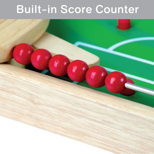  Im Flipkick: Wooden Tabletop Football/Soccer Pinball Games, Indoor Portable Sport Table Board for Kids and Family