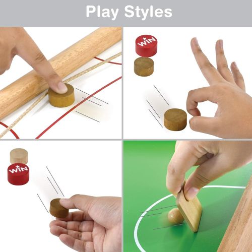  Im Flick n Kick: Wooden Multi Tabletop Indoor Portable Board Games for Kids and Family