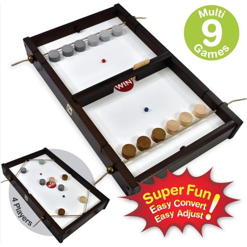  Im Big Shooz n TOZZ : Wooden Multi Tabletop Indoor Portable Board Games for Kids and Family