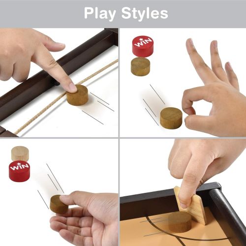  Im Big Shooz n TOZZ : Wooden Multi Tabletop Indoor Portable Board Games for Kids and Family