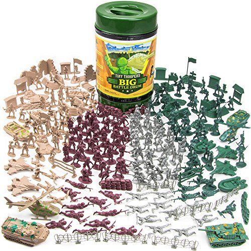  Imagination Generation Tiny Troopers Big Battle Drum | 260-piece Army Men, Vehicles, and Play Mat