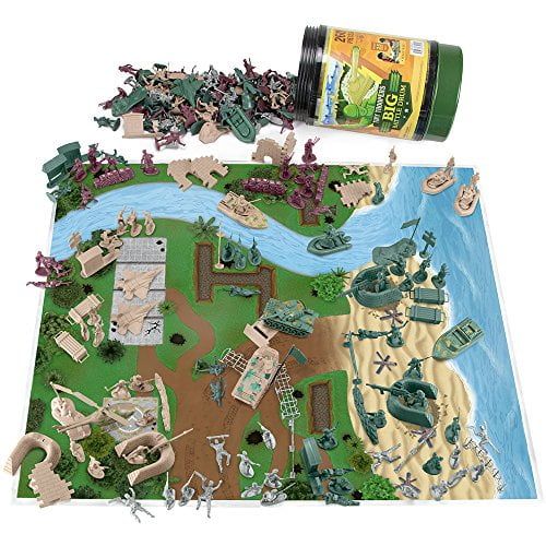  Imagination Generation Tiny Troopers Big Battle Drum | 260-piece Army Men, Vehicles, and Play Mat