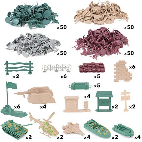  Imagination Generation Tiny Troopers Big Battle Drum | 260-piece Army Men, Vehicles, and Play Mat