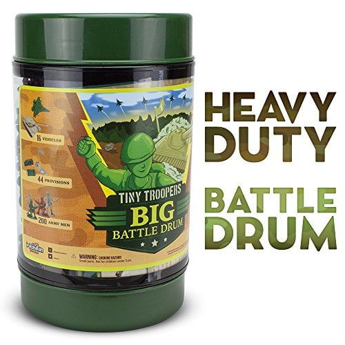  Imagination Generation Tiny Troopers Big Battle Drum | 260-piece Army Men, Vehicles, and Play Mat