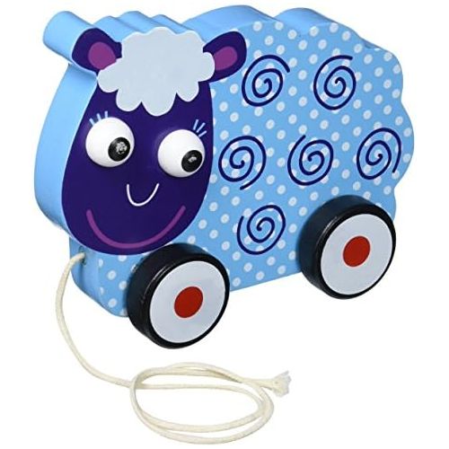  Imagination Generation Wooden Wonders Push-n-Pull Swirly Sheep Toy