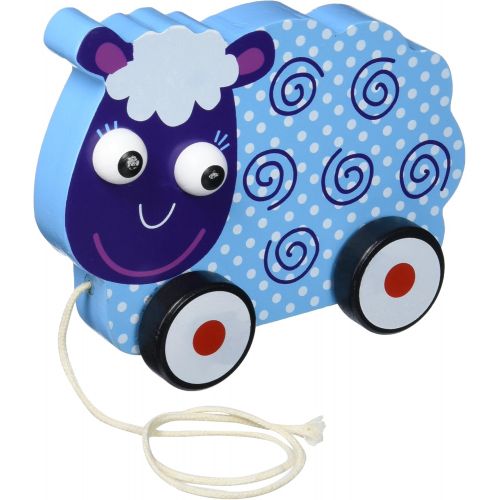  Imagination Generation Wooden Wonders Push-n-Pull Swirly Sheep Toy