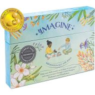 Imagine Meditation Kit for Kids - Award-Winning Mindfulness kit of XL Cards with Calming Guided Meditations for Empowerment, Focus and Relaxation. Great for Parents, Teachers and Therapists.