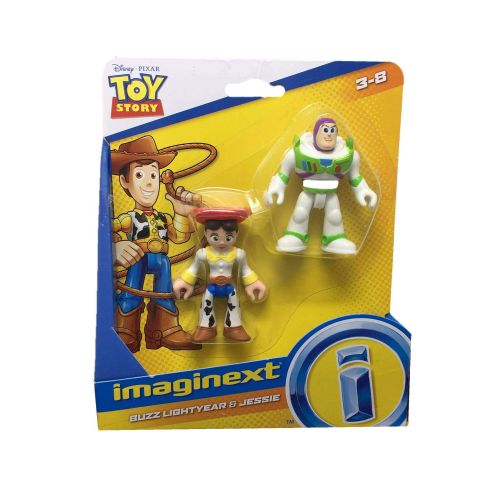  Imaginext Disney Pixar Toy Story Toys Bundle Set (Woody & Bullseye, Buzz Lightyear & Jessie)