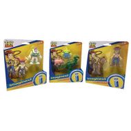 Imaginext Disney Pixar Toy Story Toys Bundle Set of 7 Figures (Woody & Bullseye, Buzz Lightyear & Jessie, Rex, Hamm & Alien)