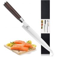Sashimi Knife,Sushi Knife Japanese,imarku 10 inch Professional Single Bevel Sushi Knives for Fish Filleting,Slicing,5cr15mov Steel with Ergonomic Pakkawood Handle - Yanagiba Knife