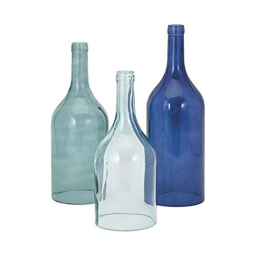  Imax IMAX 96400-3 Monteith Blue Cloche Bottles, Set of 3