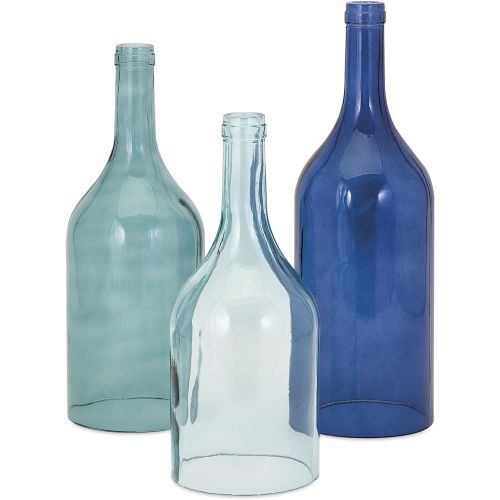  Imax IMAX 96400-3 Monteith Blue Cloche Bottles, Set of 3