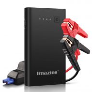 Imazing Car Jump Starter 1000A Peak with Type-C Port(Up to 7.0L Gas or 5.5L Diesel Engine), 12V Portable Power Pack Auto Battery Booster with LCD Display Jumper Cables, QC 3.0 and